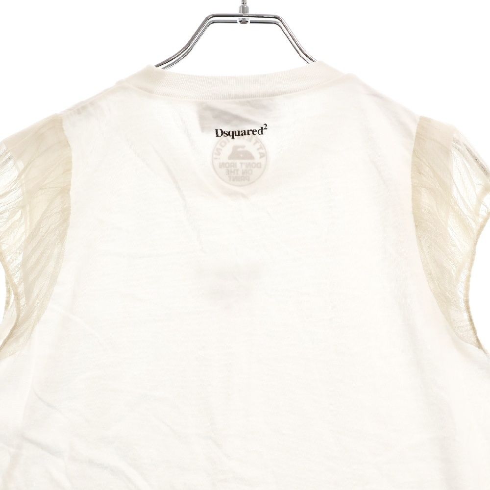 クルーネックパフスリーブTシャツ