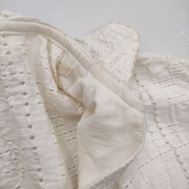 qiri ギャザースリーブブラウス 定価28600円 63-01-BL-006-24-2 刺繍 ジャカード ブラウス シャツ 24 SS キナリ レディース キリ 5-0902 M♪