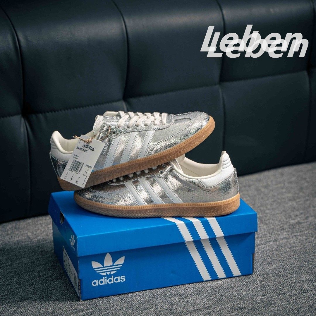 adidas SAMBA OG W SILVER METALLIC/FOOT WEAR WHITE/CORE WHITE
