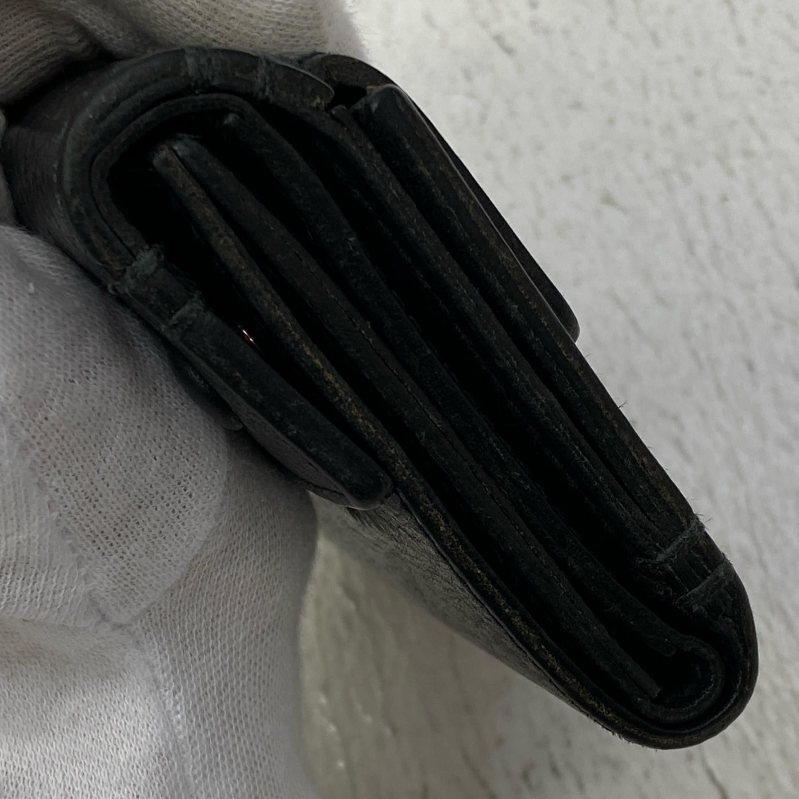 加古川店】 中古 CORBO | コルボ 三つ折り財布 ブラック 【124  