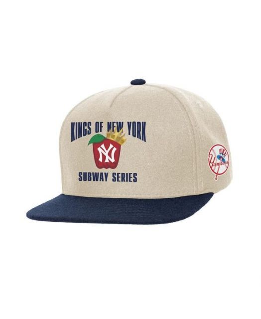 送料無料 ミッチェル-ネス メンズ 帽子 アクセサリー Men s Cream New York Yankees Subway Series Matchup Pro Pinch Snapback Hat Cream