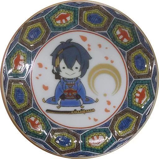 刀剣乱舞・九谷焼小皿・5周年本丸博 中古】皿・茶碗 三日月宗近 九谷焼豆皿 「刀剣乱舞-本丸博-2020