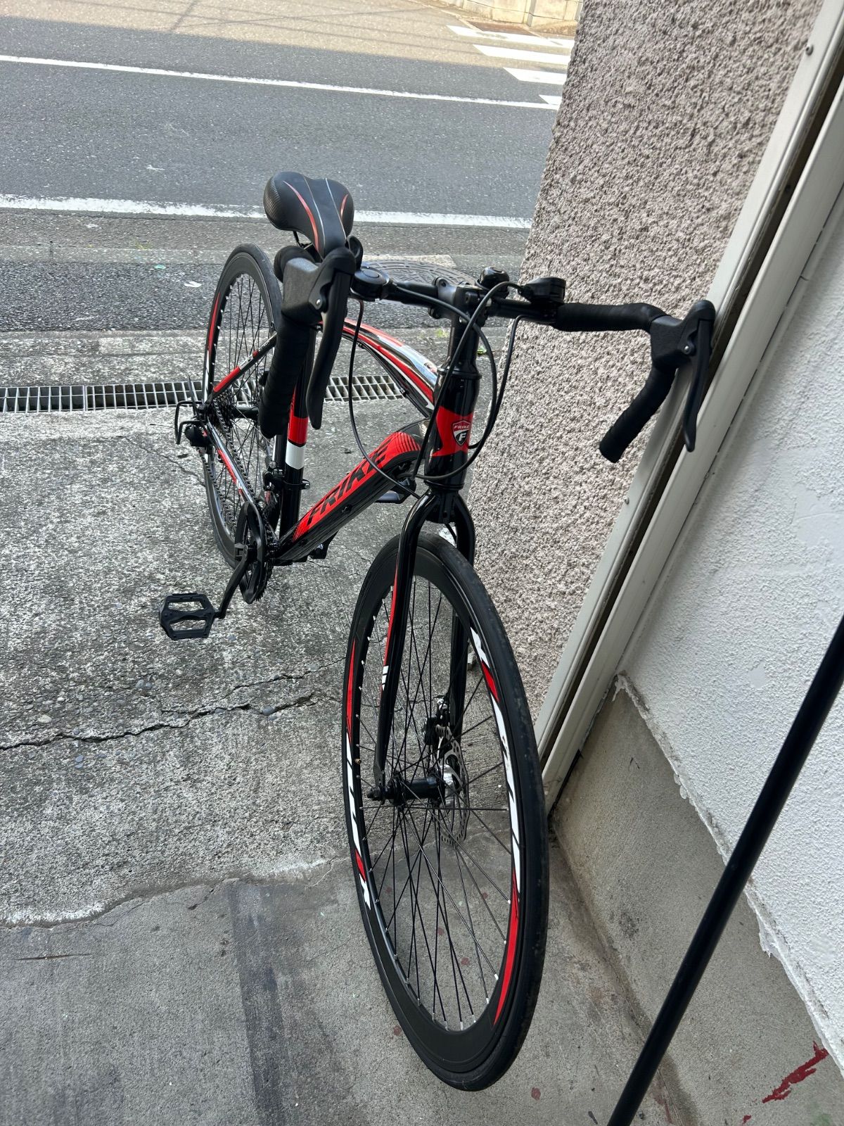 美品】FRIKE ロードバイク レッド×ブラック - メルカリ