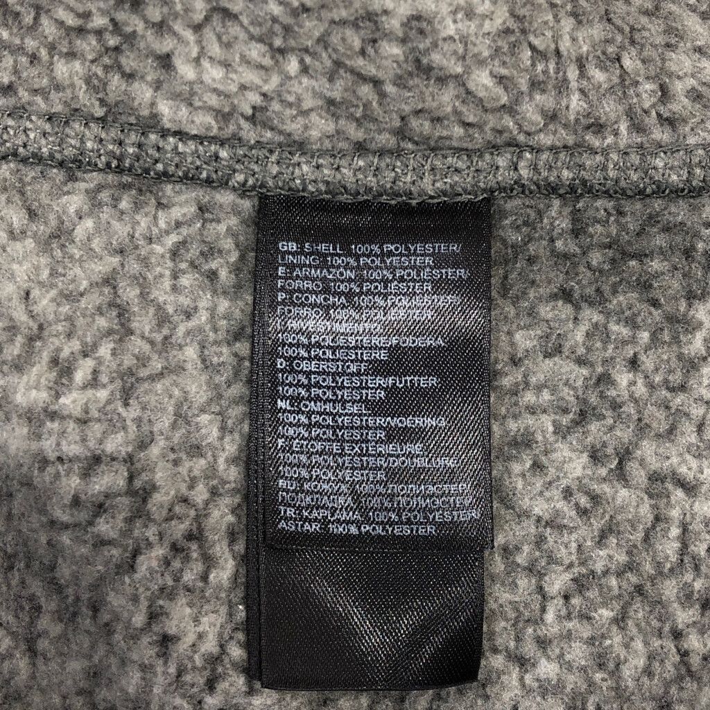 THE NORTH FACE ノースフェイス ハーフジップ フリースジャケット アウトドア チェック グレー (メンズ L) 中古 古着 S8900 THE NORTH FACE ノースフェイス ハーフジップ フリース