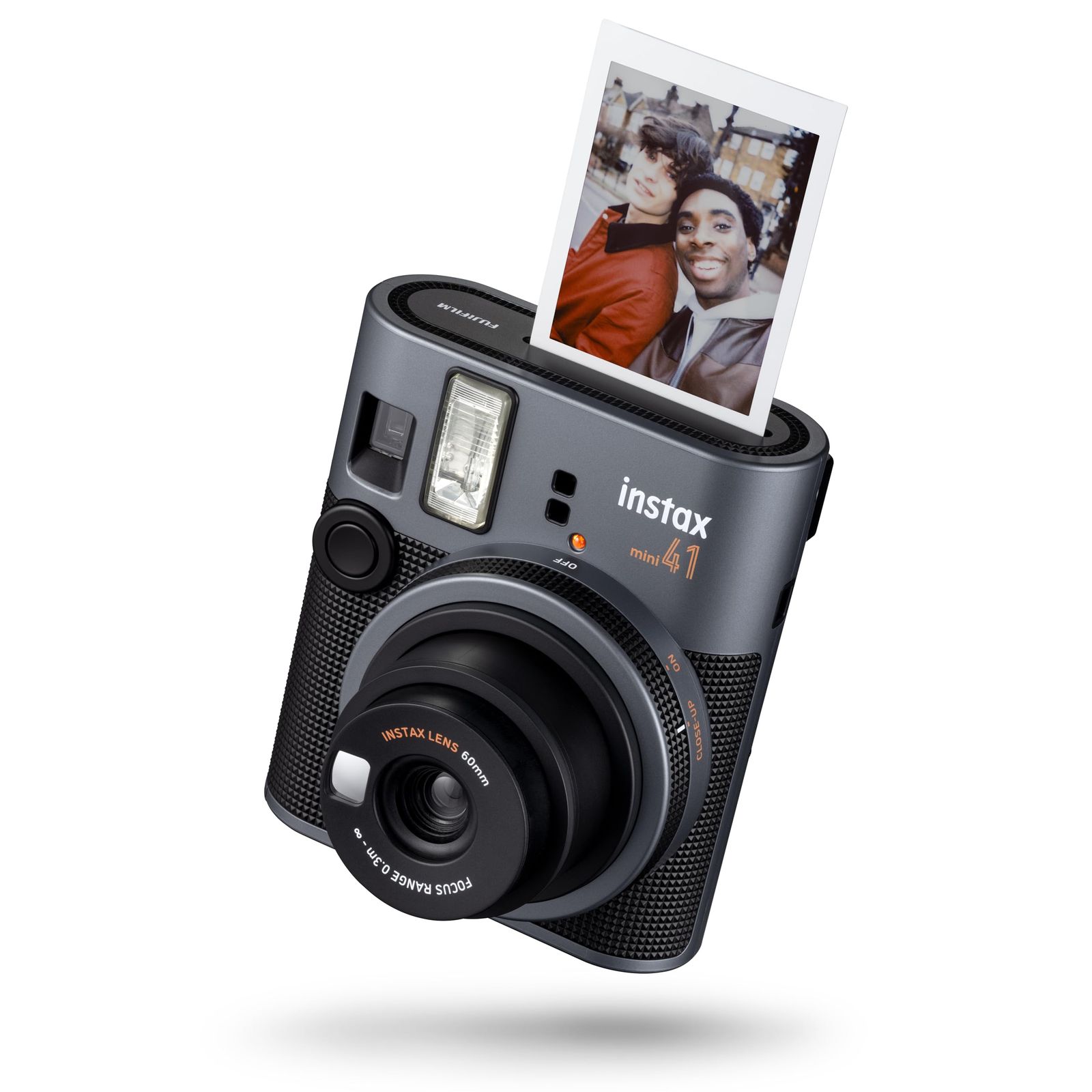 INSTAX mini 41インスタントカメラ 自動露出によるシンプルな操作 内蔵フラッシュ 自撮りレンズ クローズアップモード 別売のinstax miniフィルムをすべて使用するクラシックなデザインのカメラ カメラ