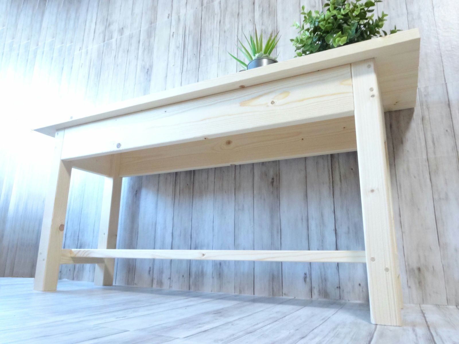 ハンドメイド ２人掛けベンチ