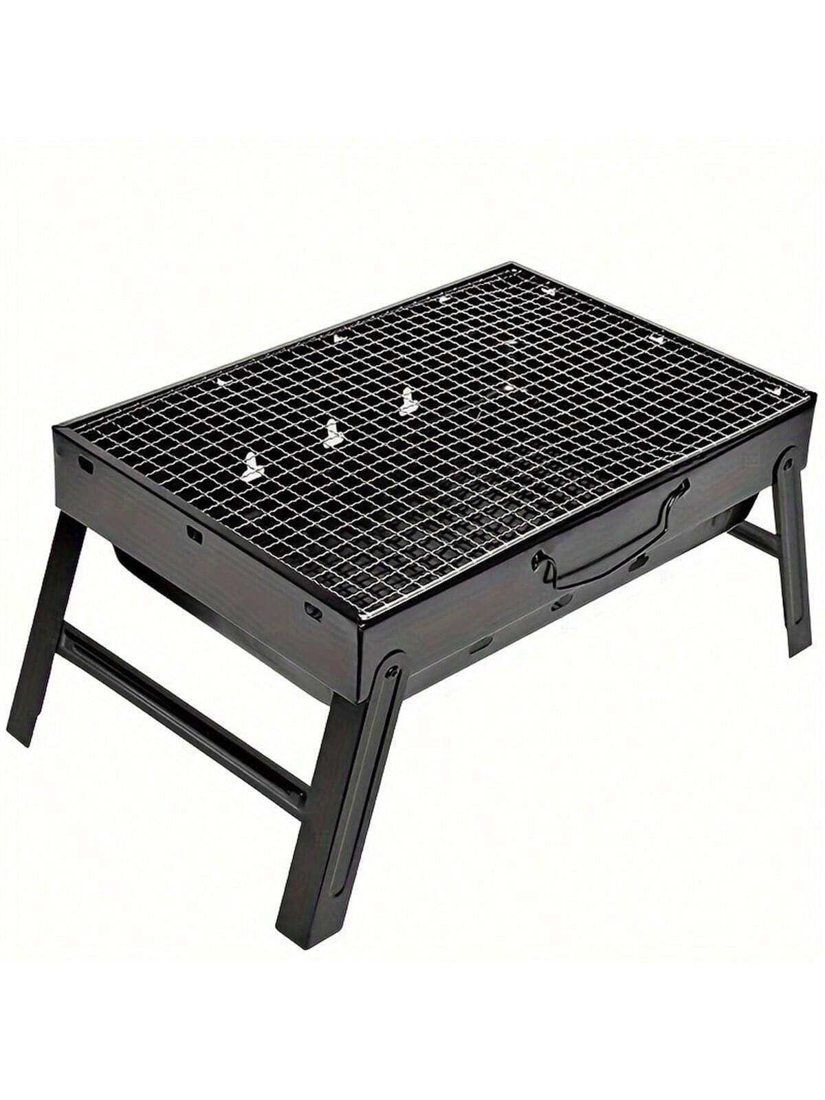 ポータブル折りたたみBBQグリル ステンレス製 軽量＆簡単組立 アウトドアに最適 折りたたみ式ポータブル BBQグリル 1個 鉄製 コンパクト設計