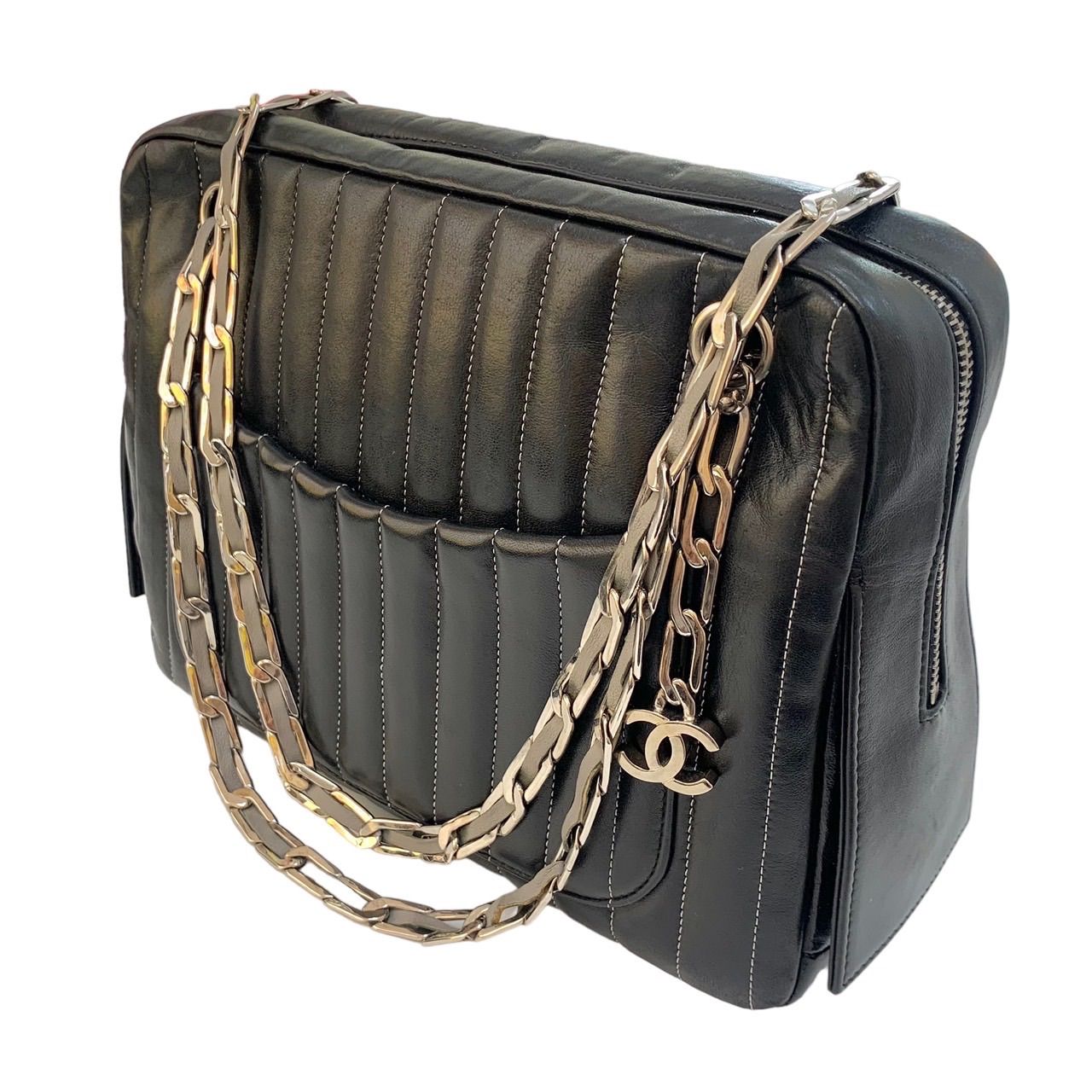 CHANELニューマドモアゼルラムスキン（Black） 上美品です⭐️シャネル CHANEL】 マドモアゼル チェーン