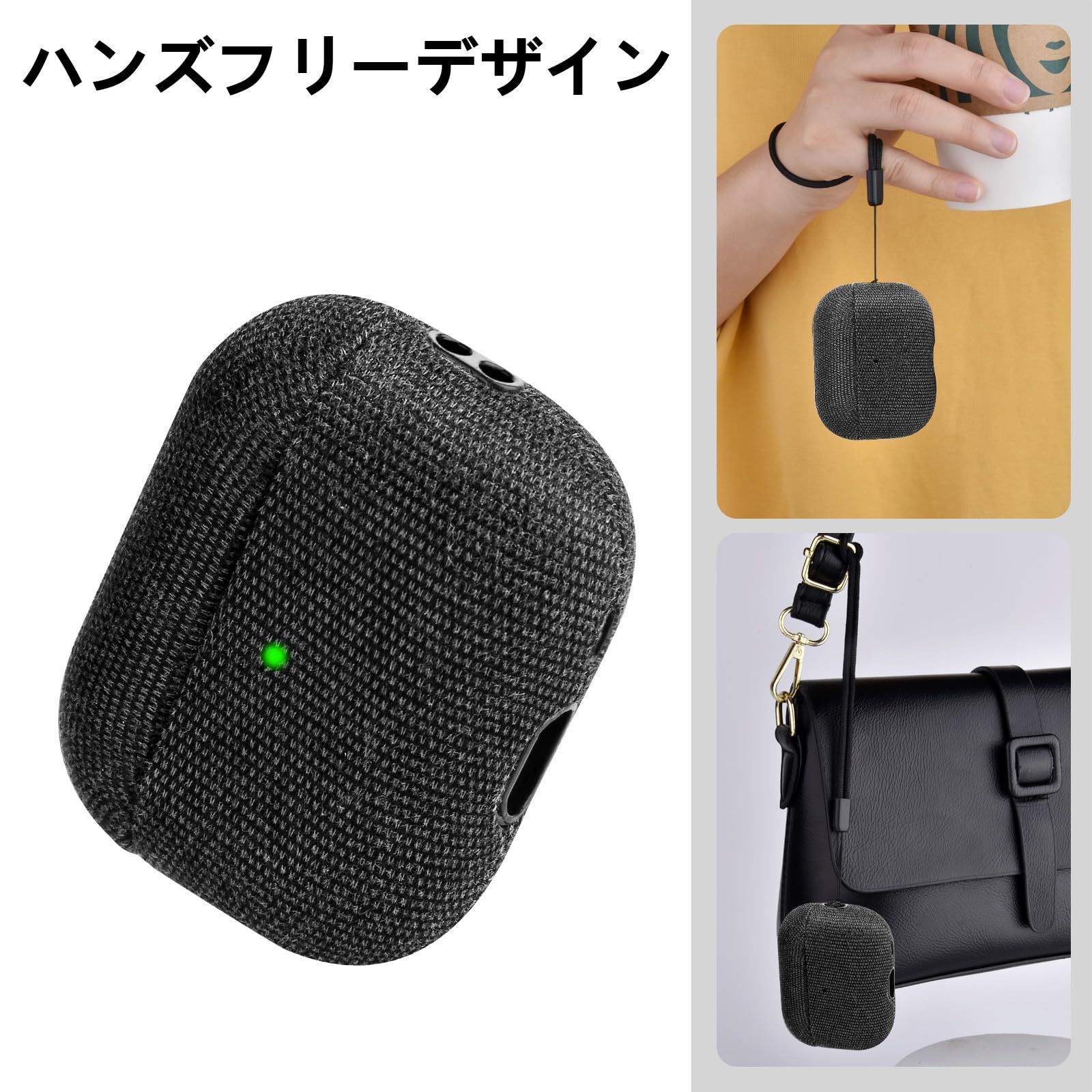 カラビナ付き!! Airpods pro クリアケース ストラップ ハードタイプ