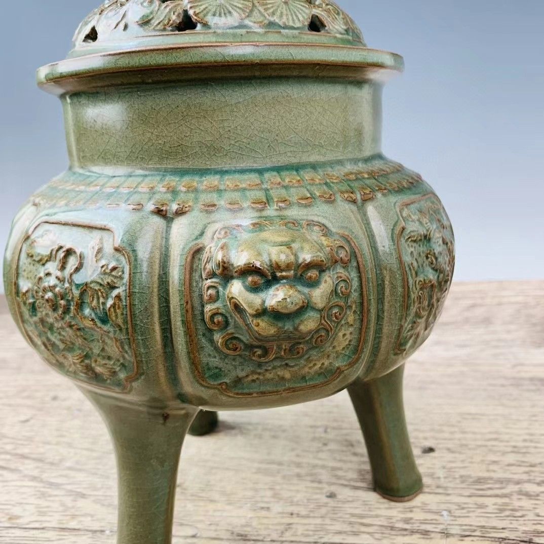 中国古美術☆旧時蔵友贈送 ·古陶瓷器·香炉· 熏香炉·文房