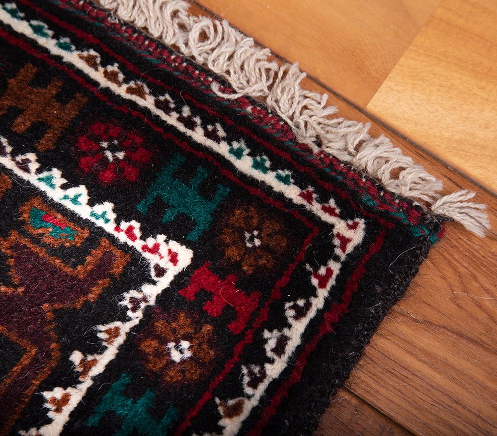 遊牧民バローチの手織り絨毯【約207cm x 114cm】 / ラグ バローチ 