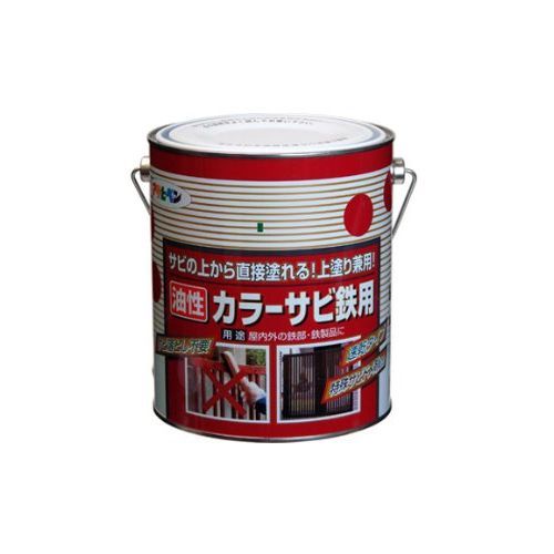（まとめ買い）アサヒペン カラーサビ鉄用 1.6L 青 【3缶セット】