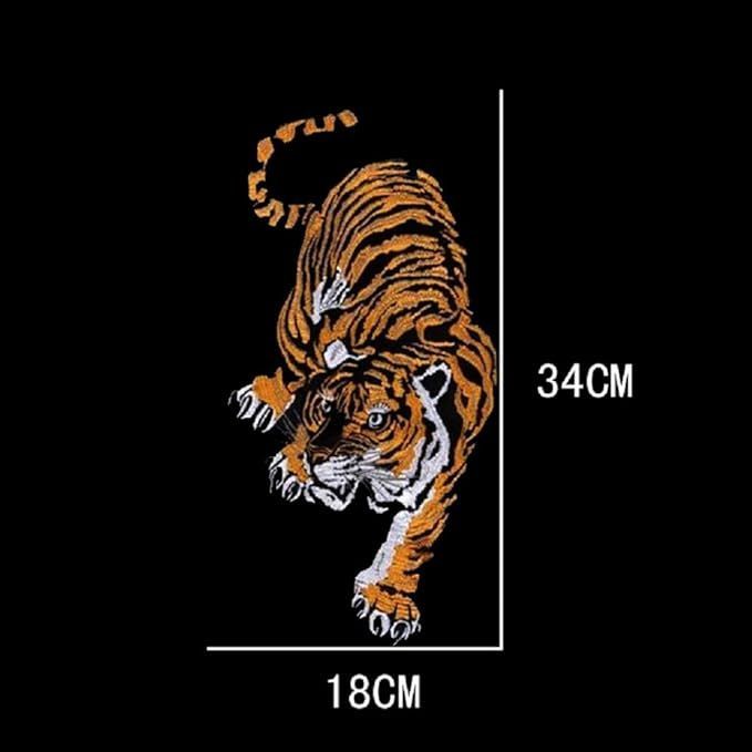 在庫処分】KLOPBCX ワッペン 刺繍ワッペン 虎 タイガー アイロン接着