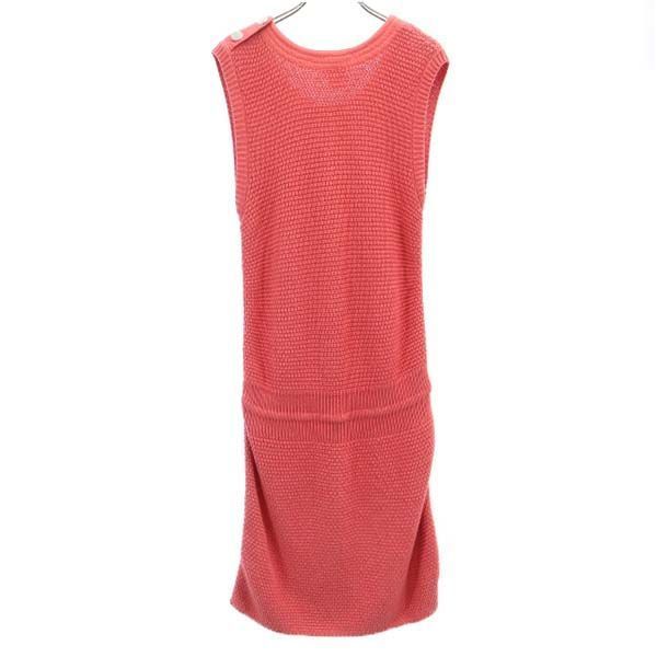 クロエ イタリア製 ノースリーブ ニット ワンピース XS ピンク Chloe
