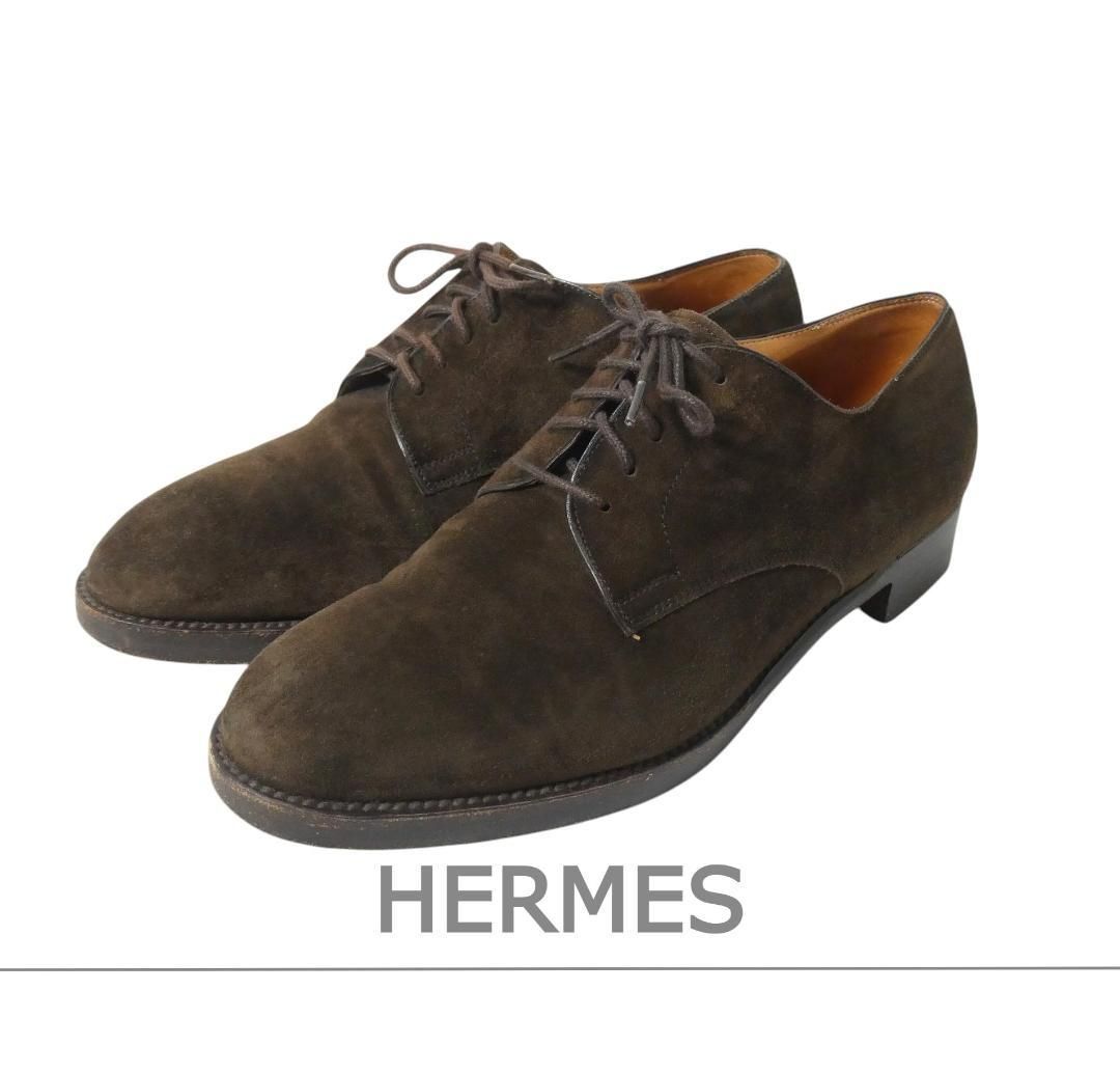 美品 エルメス 36 23 スエード ローファー H金具 モカシン ブラウン 美品 エルメス 36 23 スエード ローファー H金具 モカシン ブラウン