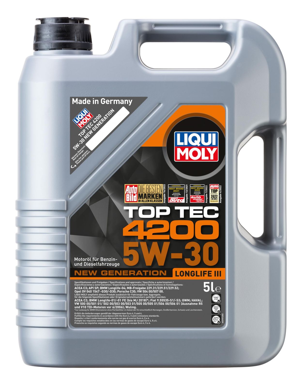 エンジンオイル トップテック4200 5W30 5L LIQUIMOLY リキモリ 20904