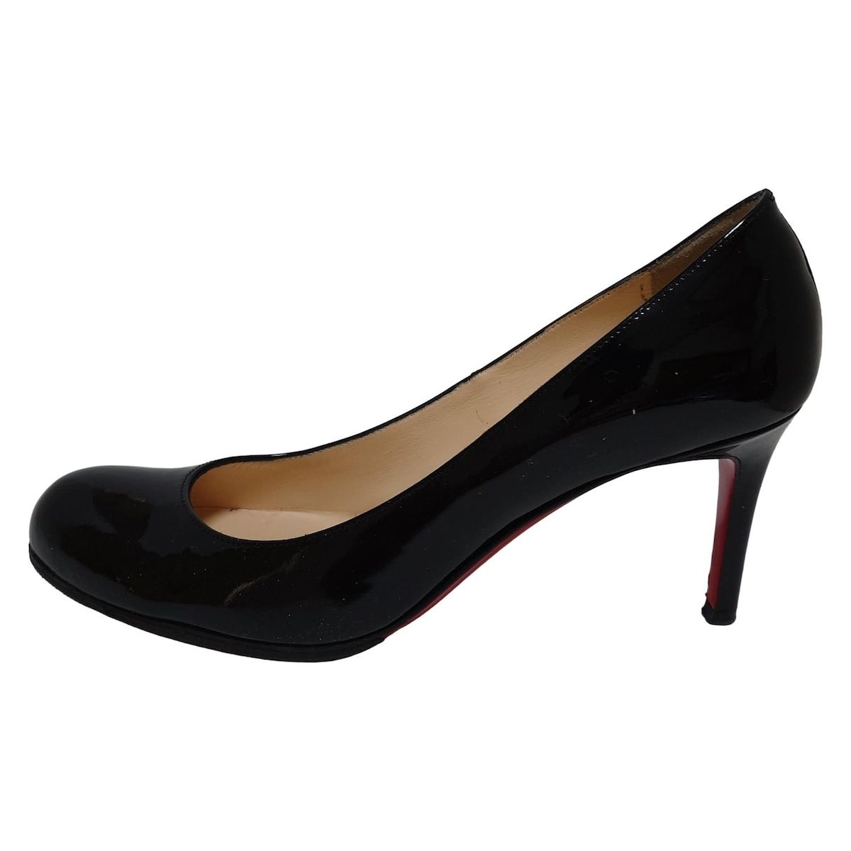 CHRISTIAN LOUBOUTIN クリスチャンルブタン パンプス 37 1|2 レディース - 黒 アウトソール張替済 レザー