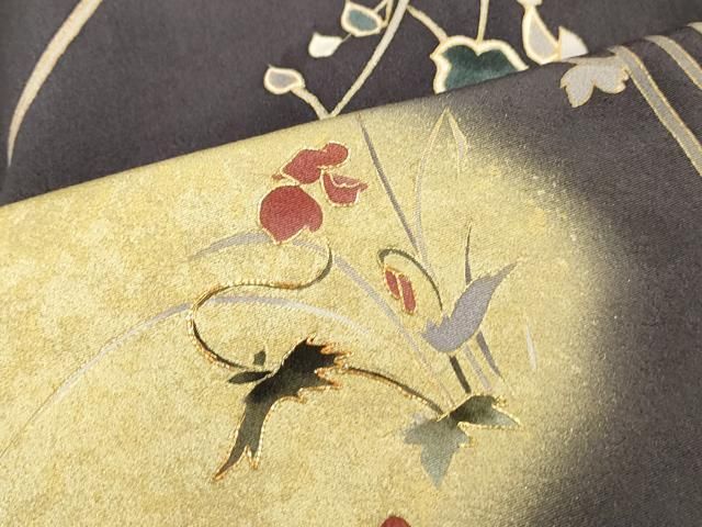 平和屋着物○訪問着 駒刺繍 鷺草花文 蛍暈し 金彩 高島屋金ラベル 正絹