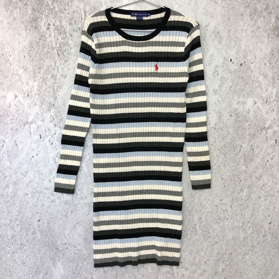 新品☆ラルフローレンRalph Lauren  七分袖ボーダーワンピース　150 Ralph Lauren - ポロ ラルフローレン ボーダー 長袖 ラガー
