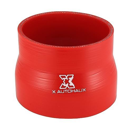 赤_89-102mm X AUTOHAUX シリコンホース インタークーラーシリコンホース シリコンパイプ ラジエーターホース 内径89-102mm 長さ76mm エキゾーストホース 排気ホース 排気パイプ 耐熱 耐寒 耐久 スト