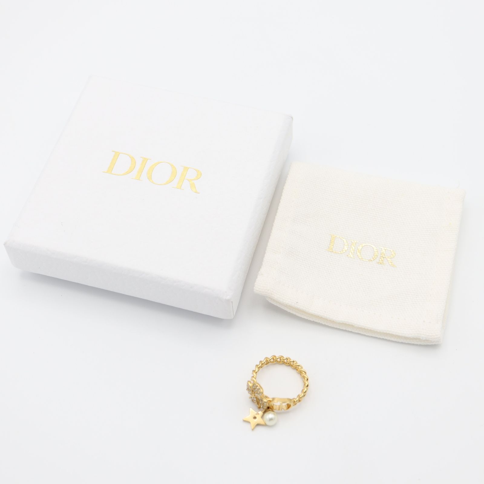 Christian Dior ディオール リング 指輪 D-clover クローバー スター 