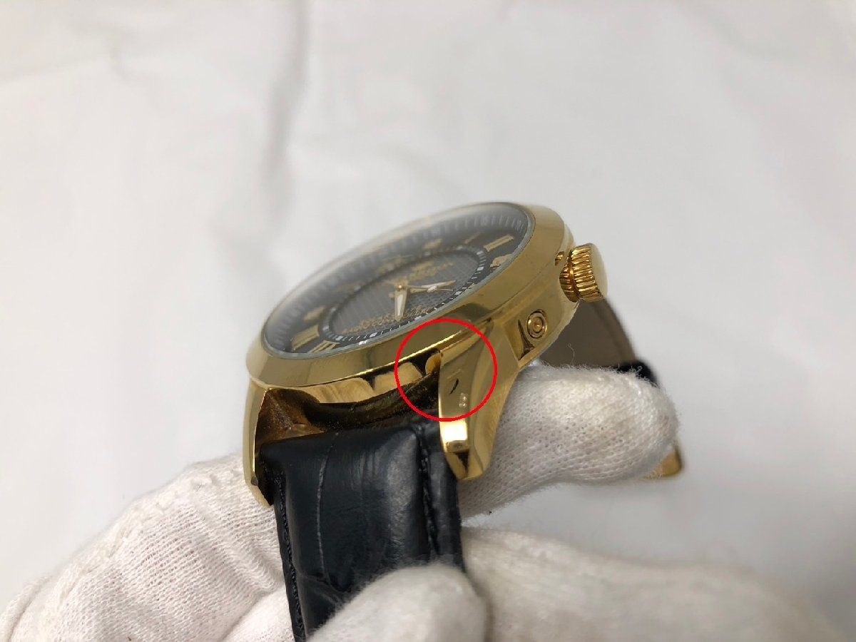 ◇J.HARRISON 腕時計 ソーラー JH-085 黒×ゴールド系 中古
