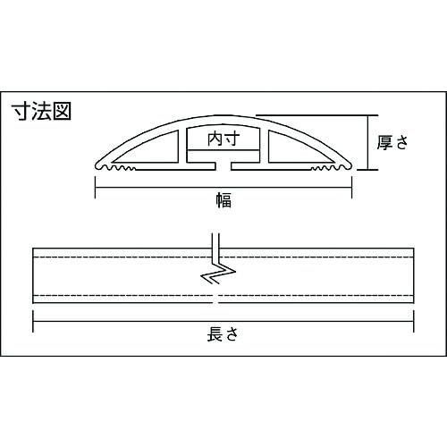 TRUSCO(トラスコ中山):ソフトケーブルプロテクター 10XW66.0X5Mブラック TSRD10X665-BK オレンジブック 7898151 CAINZ-DASH】トラスコ中山 ソフトケーブルプロテクター