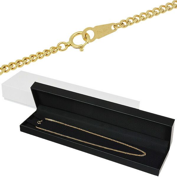 K18YG 2面シングル 喜平ネックレス 45cm 10.0g A 