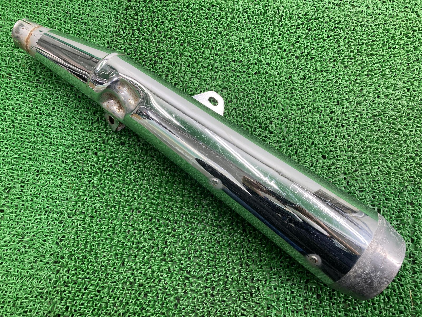 ゼファー1100 サイレンサーマフラー 左 K432 カワサキ 純正 中古 バイク 部品 ZR1100A コケキズ無し 修復素材に 車検用に ノーマル戻しに