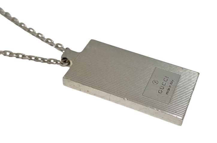 グッチ GUCCI プレートネックレス シルバー アクセサリー ペンダント GUCCI グッチ ネックレス プレート シルバー925 シルバー