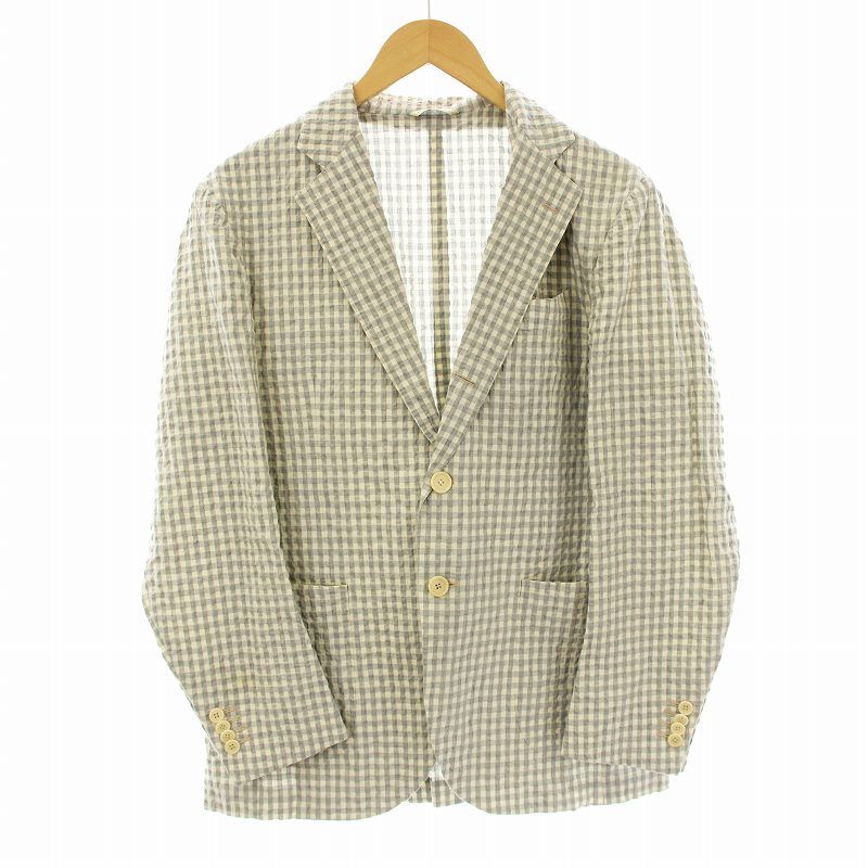 【美品】デペトリロ　De Petrillo テーラードジャケット　千鳥孔子柄 デ ペトリロ / De Petrillo / シングル ジャケット / ウール