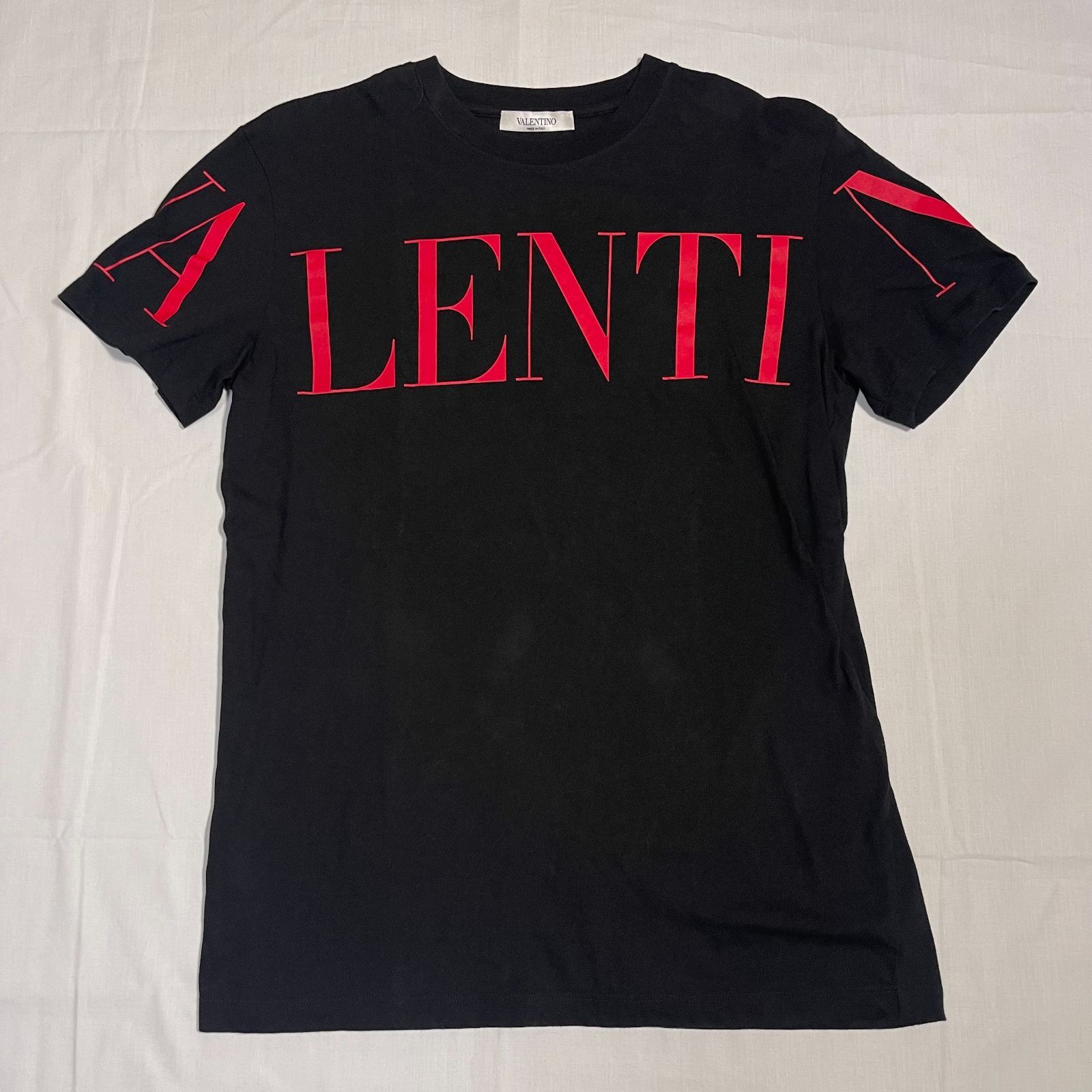 VALENTINO バレンティノ Tシャツ XS ブラック 黒 レッド ビッグロゴ  