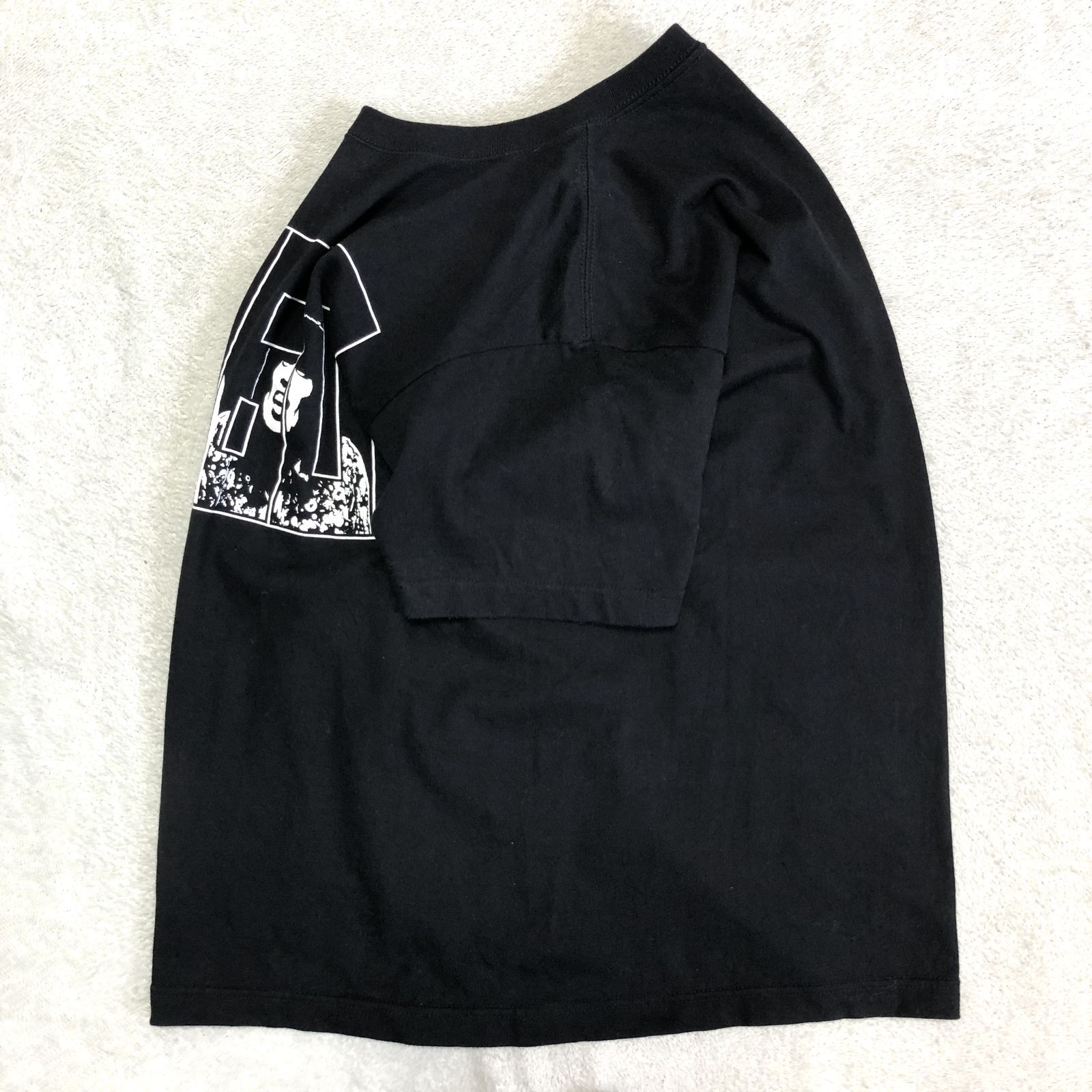 60s ショートスリーブ　半袖スウェット　両面プリント　ブラック　スミクロ SKELOK ショートスリーブTシャツ 半袖カットソー 芸人プリント