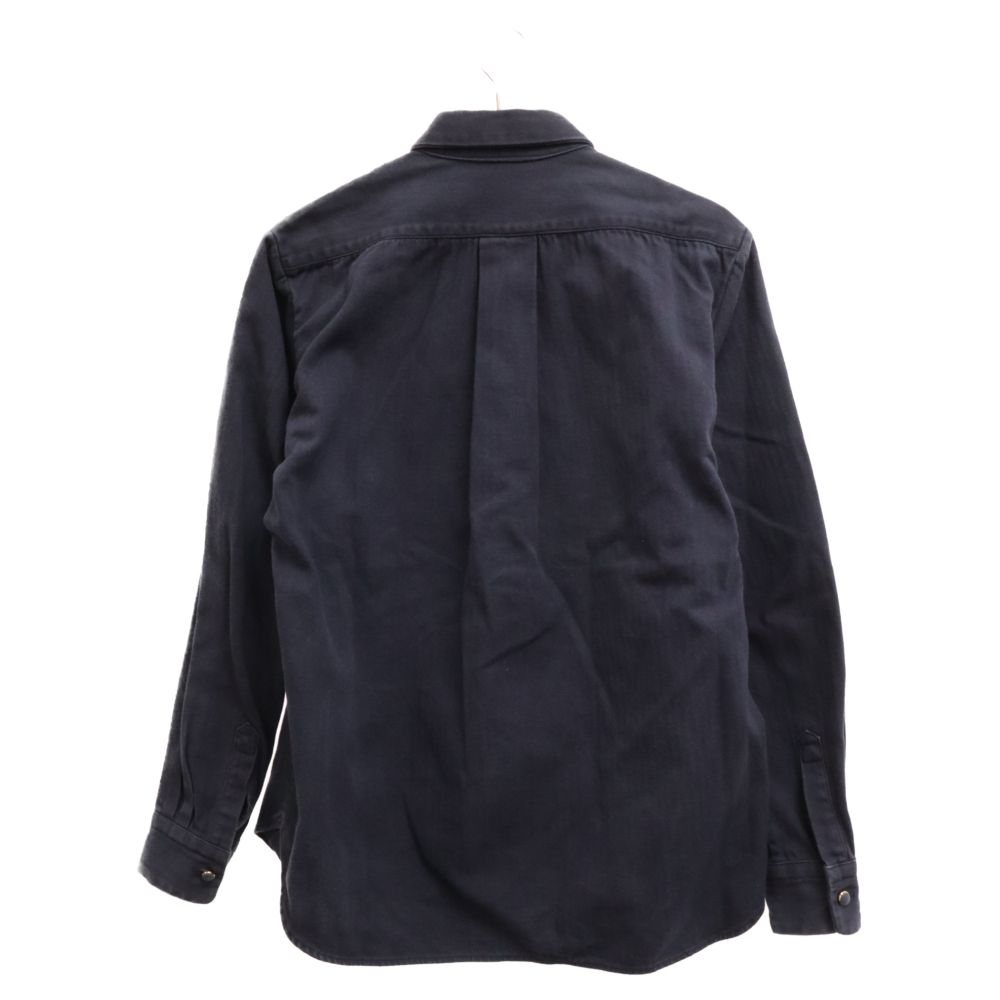 Sacai サカイ ヘリンボーンデザイン シャツジャケット 15-00866M ネイビー515センチ肩幅 - フライトジャケット