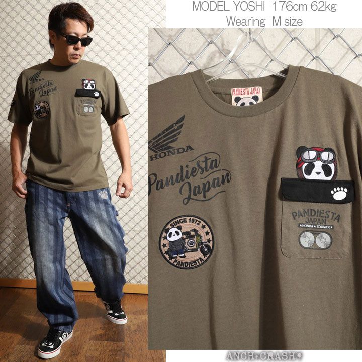 HONDA×PANDIESTA ZOOMER 半袖Tシャツ 585505 パンディエスタ ホンダ