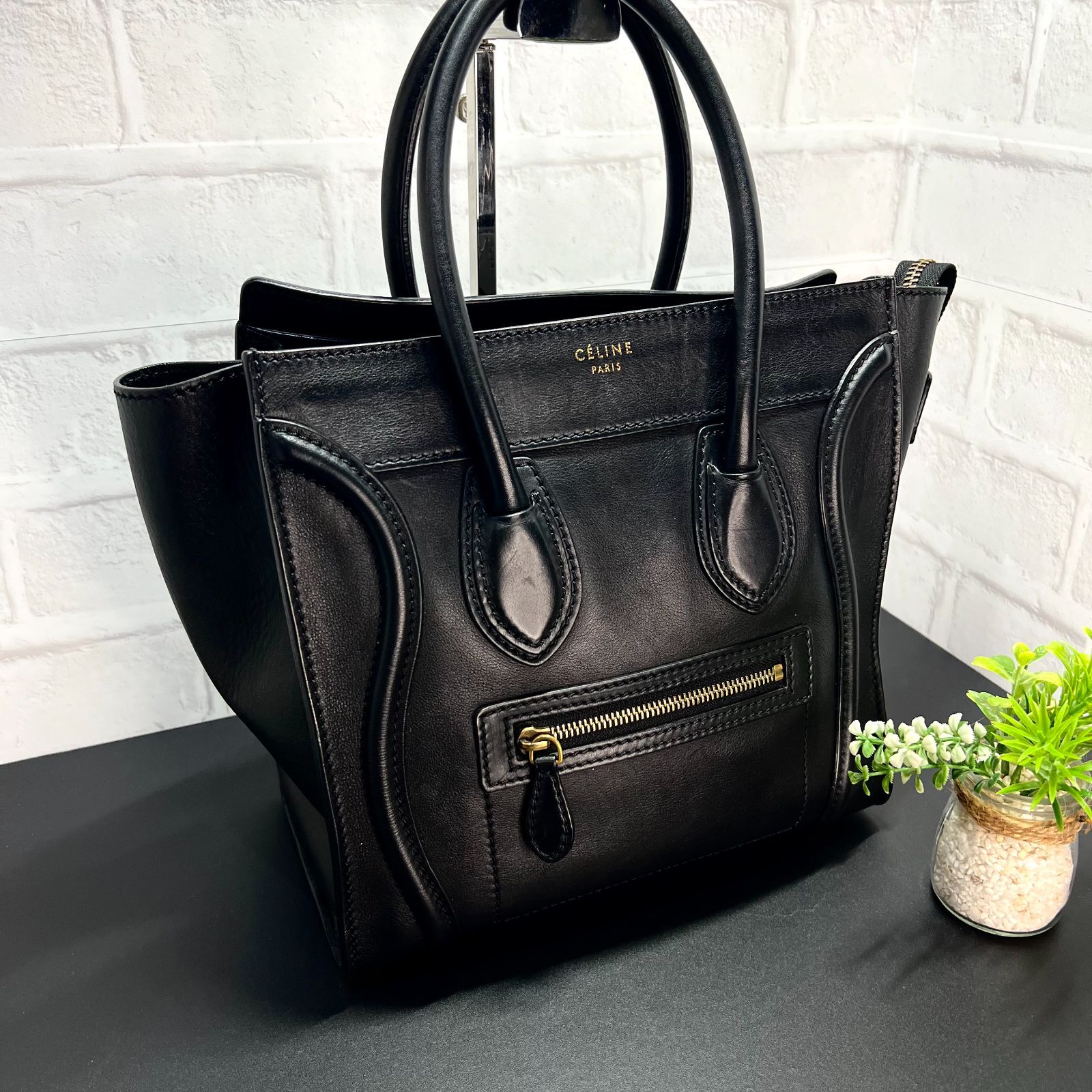 CELINE／セリーヌ ラゲージ マイクロショッパー ハンドバッグ - メルカリ