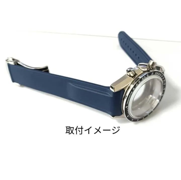 20mm シリコン ラバーベルト ネイビーブルー 【対応】 オメガ