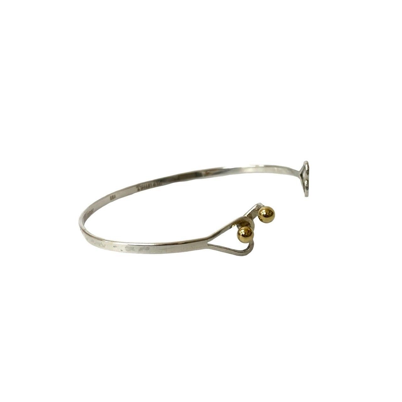 極美品レア✨ティファニー ハート 1P ダイヤ バングル シルバー925 極 美品 TIFFANY&Co. ティファニー フック＆アイ ハート