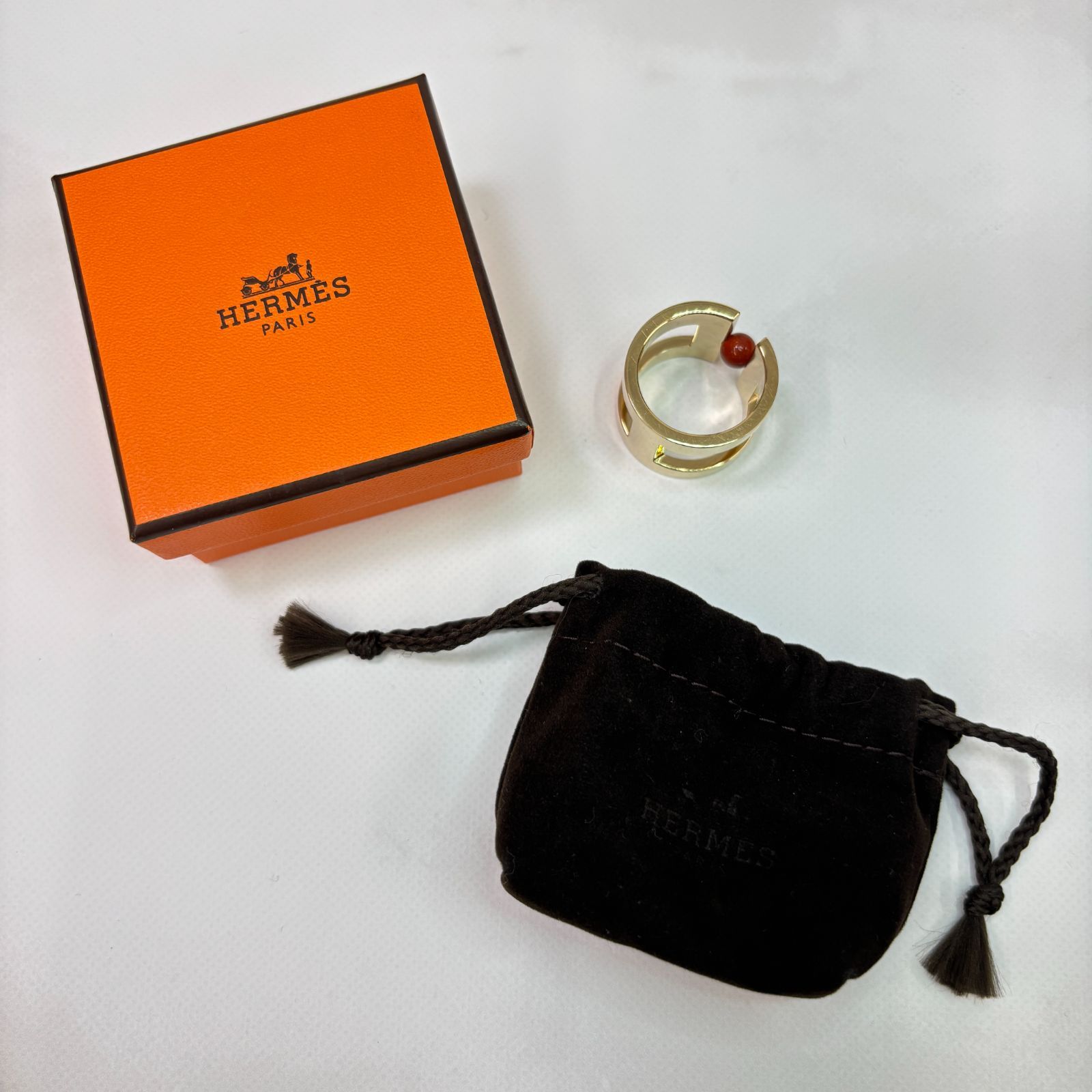 鑑定済み 【 美品 】 エルメス 《 H ペルル 》 ゴールド