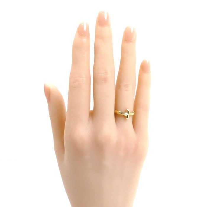 TIFFANY&Co. ティファニー K18YG イエローゴールド Tワン ナロー 