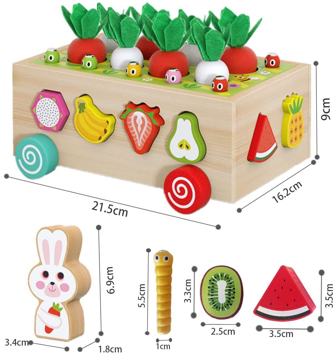 特価商品】指先訓練 早期開発 誕生日 女の子 の子 クリスマス 男 磁石虫取りゲーム 農場大根抜き プレゼント 形はめ込み 果物の認知 入園祝い…  形合わせ木製おもちゃ 教育玩具 (フルーツ) モンテッソーリ 木玩社 - メルカリ, image size:1130x1194