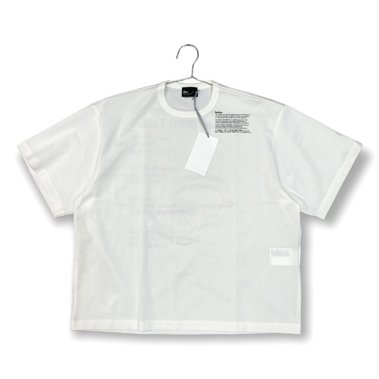 kolor kolor 22S/S プリントTシャツ 22SS 度詰め天竺 ラバープリント T 