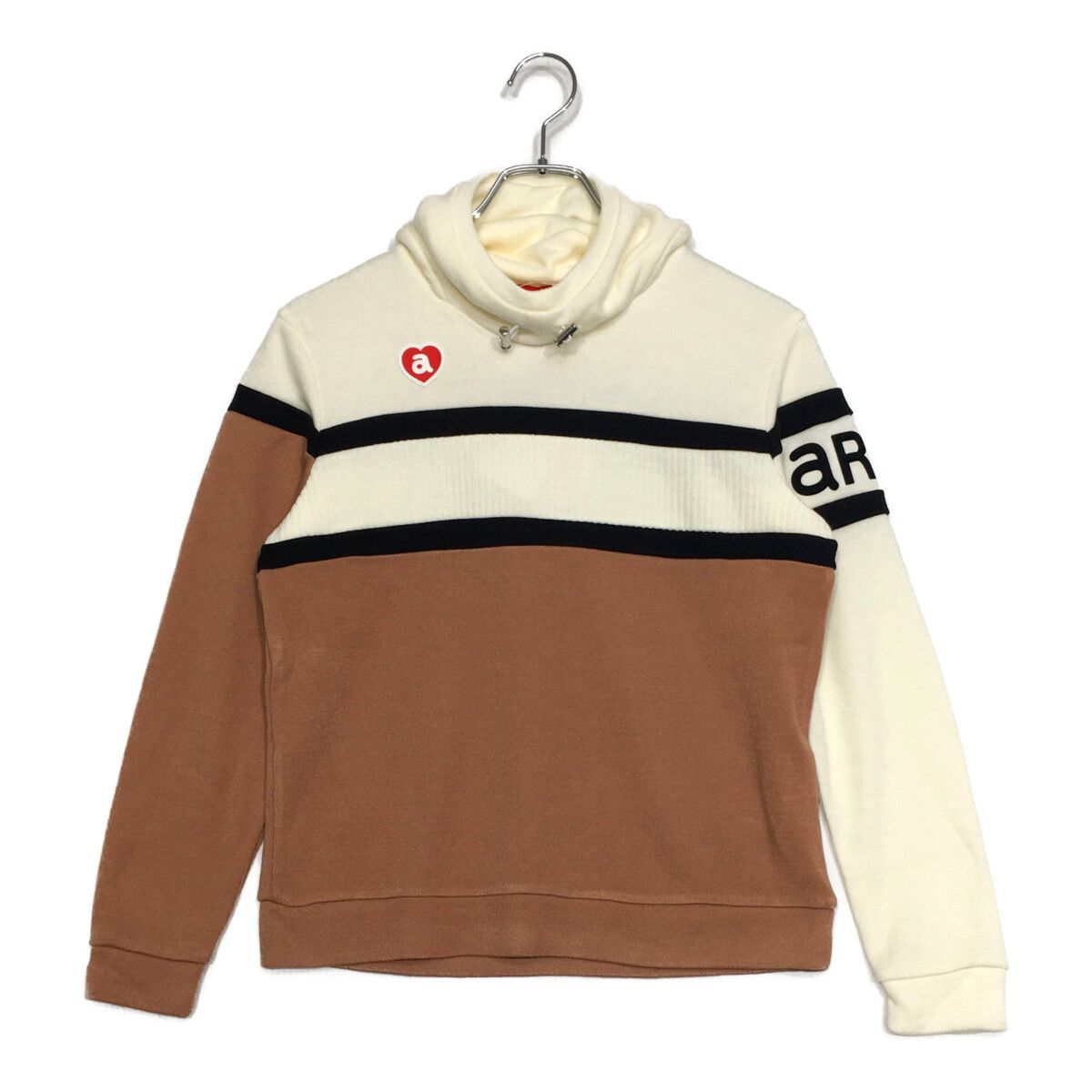 ♥品 レディース アルチビオ archivio セーター 38 M キャメル×白 長袖 プルオーバー ニット