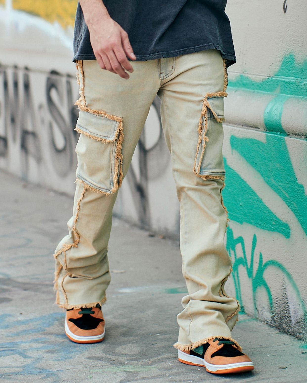 BLUEWAY ブーツカット カーゴパンツ・バックサテン:M1935 フレア BLUE 
