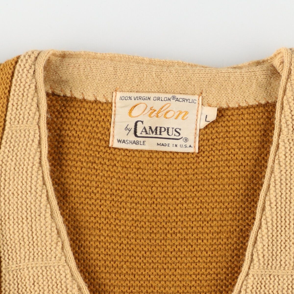 古着 60~70年代 ORLON BY CAMPUS アクリルニットカーディガン USA製 