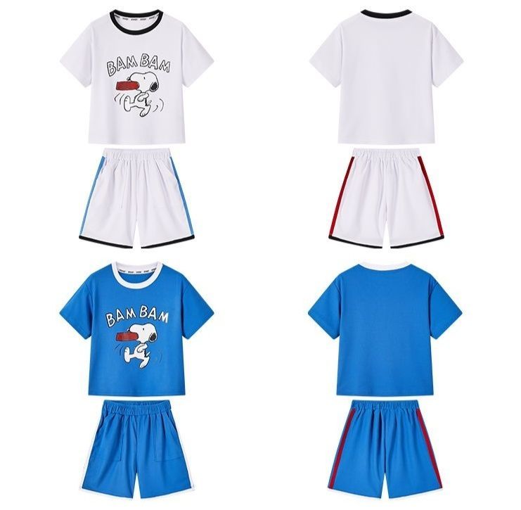 新入荷 スヌーピー 子供服 パジャマ 短パン 上下セット半袖 スポーツウェア 速乾 トレーナー