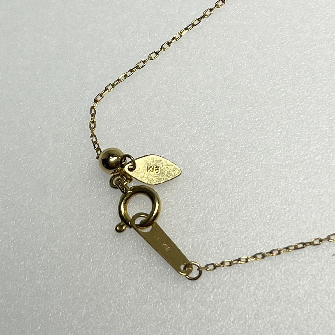 値下げ！agete アガット ダイヤ ネックレス K18YG 7Pダイヤモンド0.1ct 