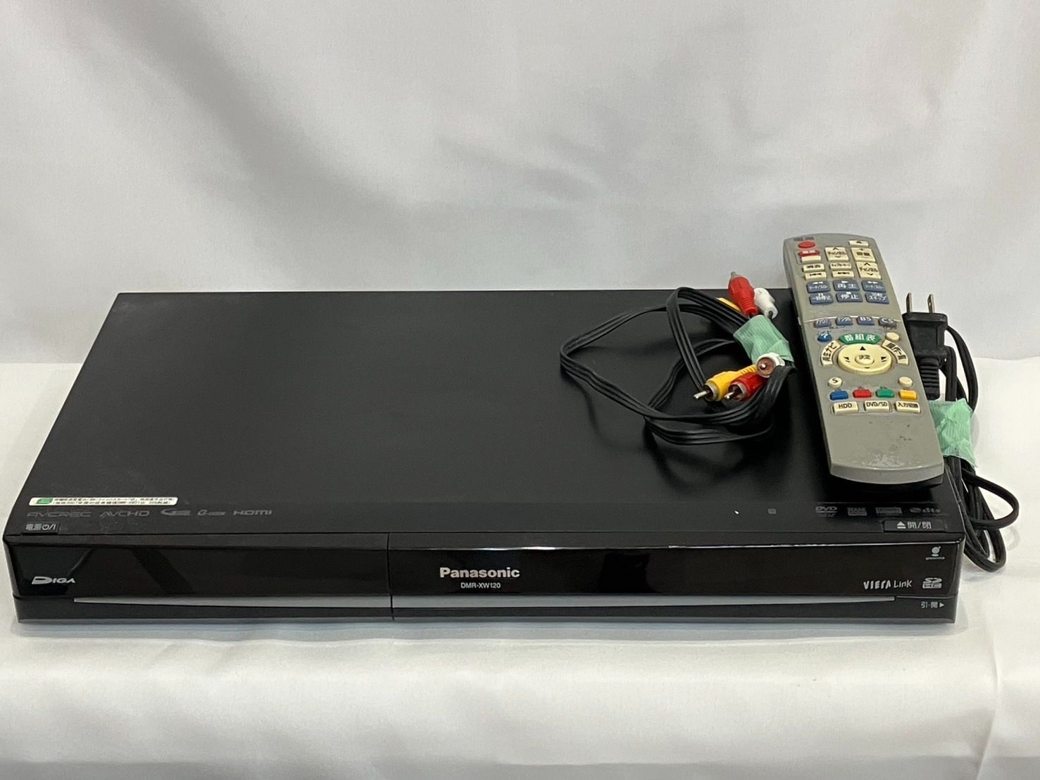 Panasonic DMR-XW120 DVDレコーダー リモコン付 HDD内臓250GB