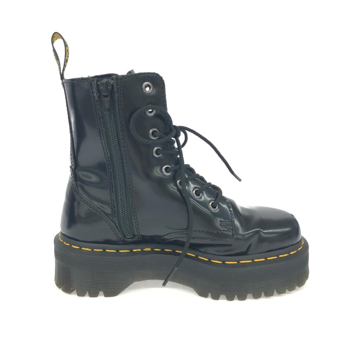 Dr. Martens Jadon ブラックブーツ 36 EU Dr. Martens Jadon Boot Leather Faux Fur Lined Platforms in