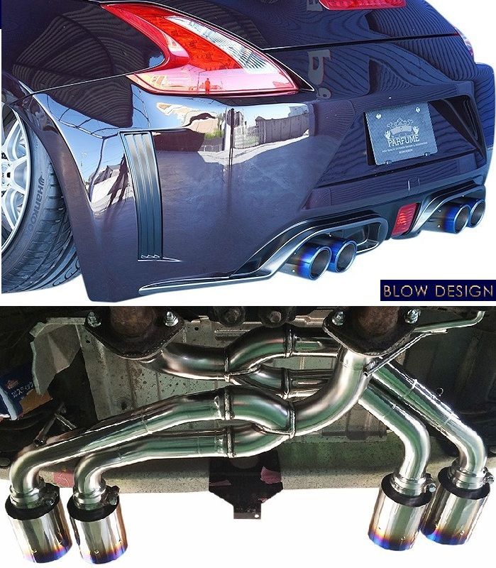 M s 日産 Z34 HZ34 フェアレディZ クーペ ロードスター 2008.12-2021 BLOW DESIGN 左右4本出し エキゾーストマフラーセット 競技用 ブローデザイン エアロ パーツ 社外 部品 納期1.5-2.5ヵ月
